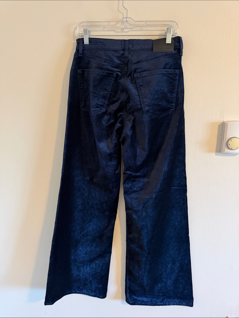 Citizens of Humanity Paloma Baggy Wide Leg Velvet Pants Women 27 Royal Navy NWT - Picture 6 of 11